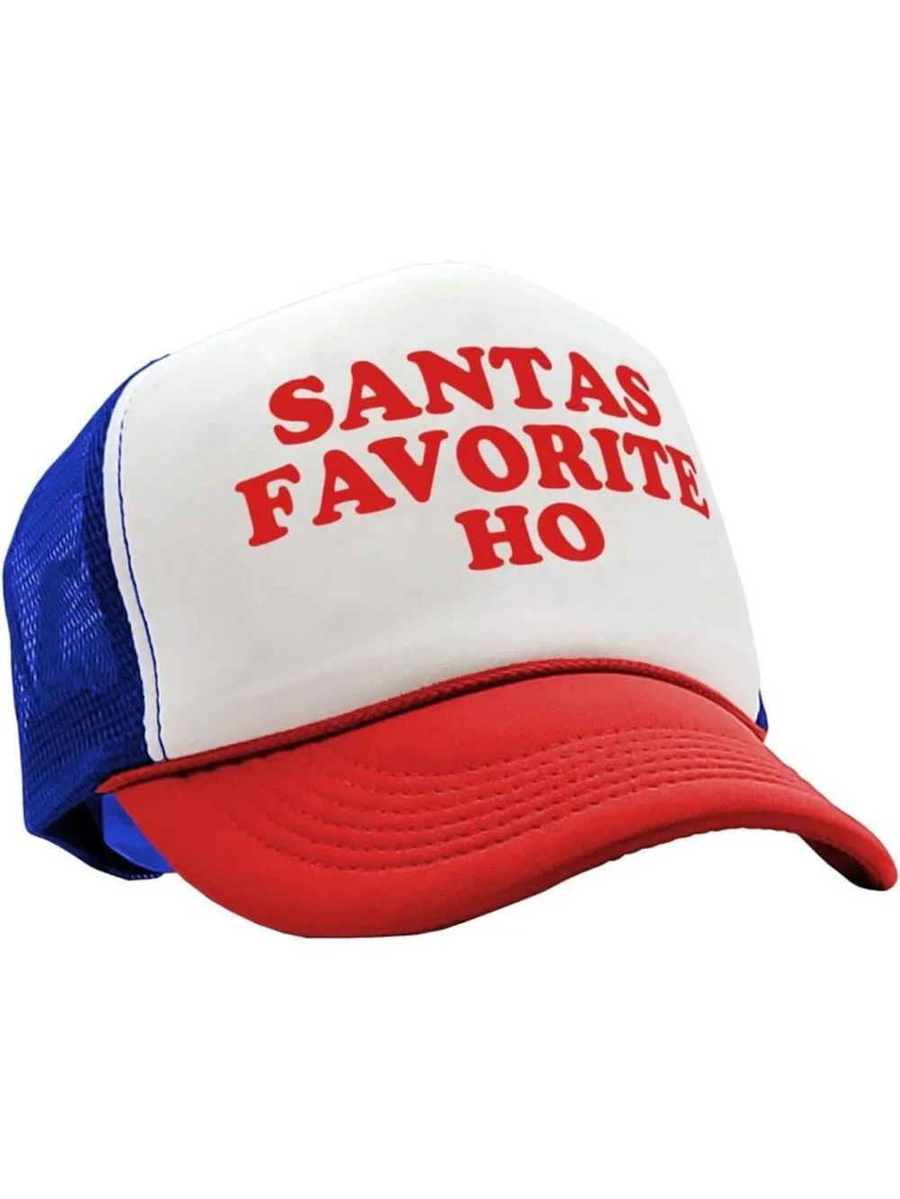 Funny Vintage Retro Santa Claus Trucker Hat - Christmas Holiday Cap for Men